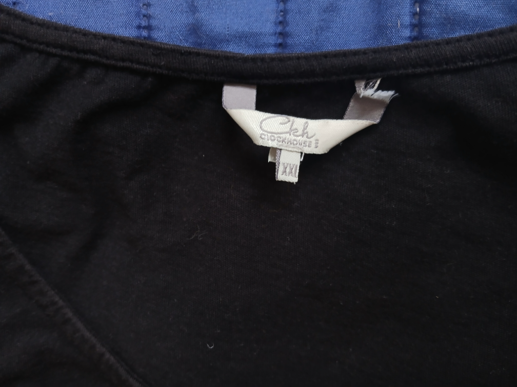 Clockhouse "Good vibes" crni crop top, L-XXL slika #2