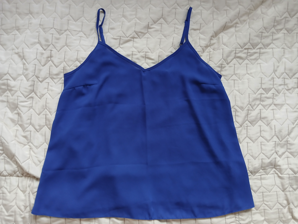 Atmosphere kraljevsko plava majica na bretele, 42 slika #1