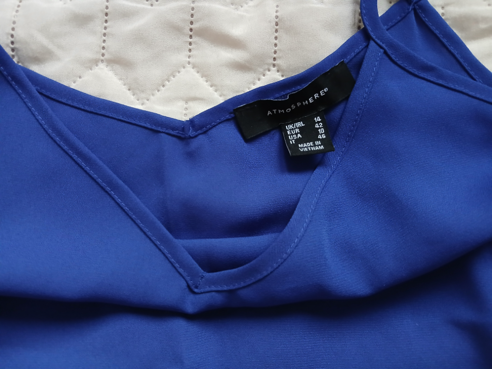 Atmosphere kraljevsko plava majica na bretele, 42 slika #2
