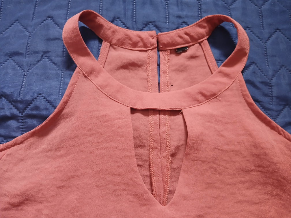 Amisu koralna/roze kosulja - bluza bez ramena, M-L slika #4