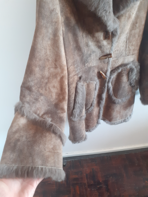 Nova bunda sa pravim zecjim krznom, L-XL slika #2