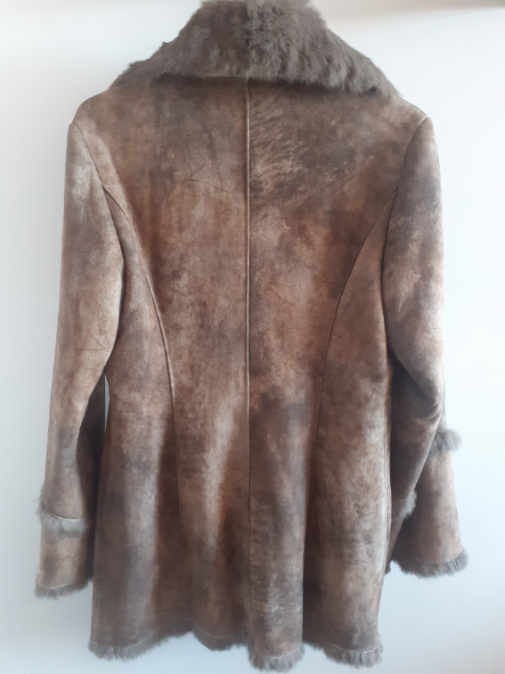 Nova bunda sa pravim zecjim krznom, L-XL slika #4