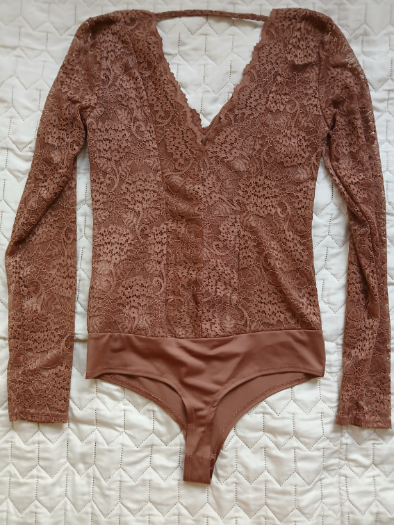 Nov Amisu braon cipkani bodi, S-M slika #4