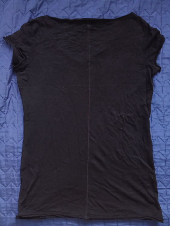 Sisley crna pamucna/modal majica kratkih rukava, L slika #3