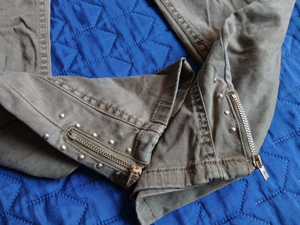 Bréal maslinasto zelene-drap pantalone, 38 slika #3