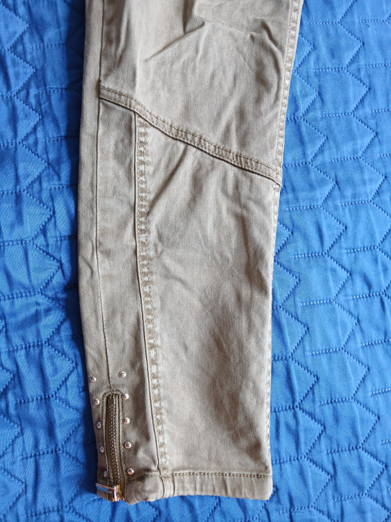 Bréal maslinasto zelene-drap pantalone, 38 slika #4