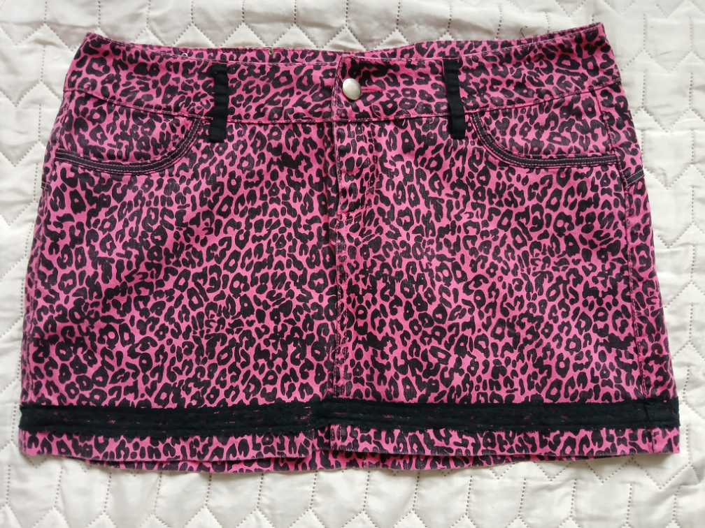 Nova Killer Cat roze leopard mini suknja, M-L slika #1