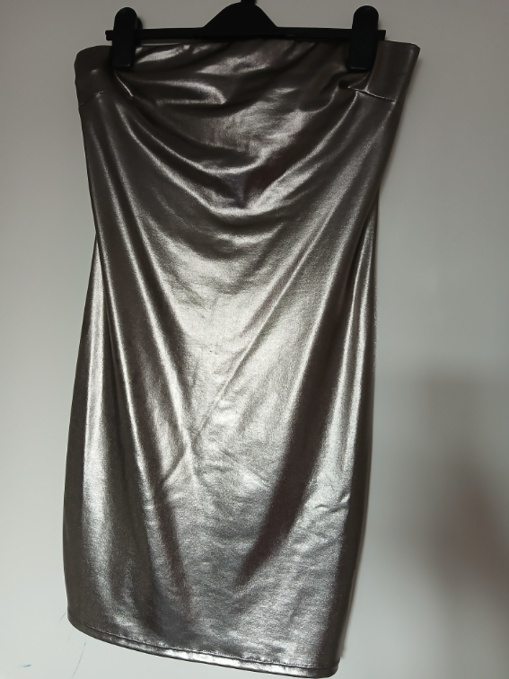 Nova Forever 21 srebrna metalik top haljina, L slika #1