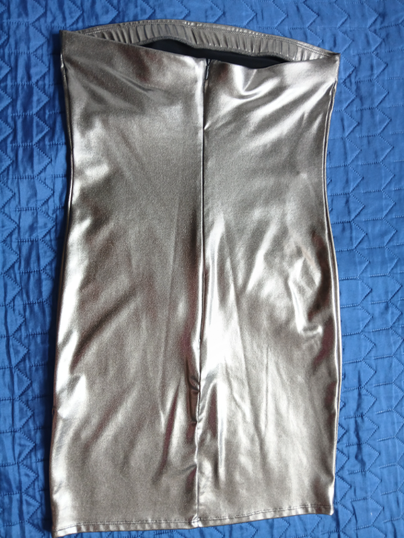 Nova Forever 21 srebrna metalik top haljina, L slika #5