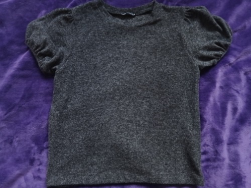 Zara tamno sivi dzemper sa puf kratkim rukavima, L