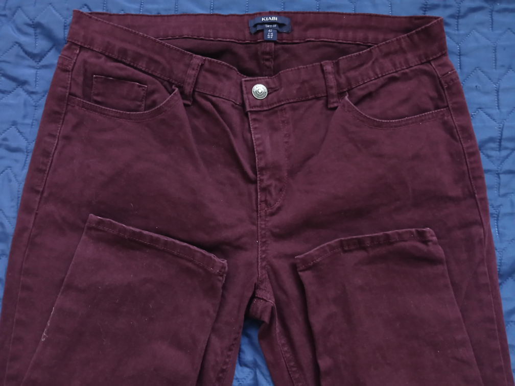 Kiabi slim fit bordo pantalone, 40-42 slika #2
