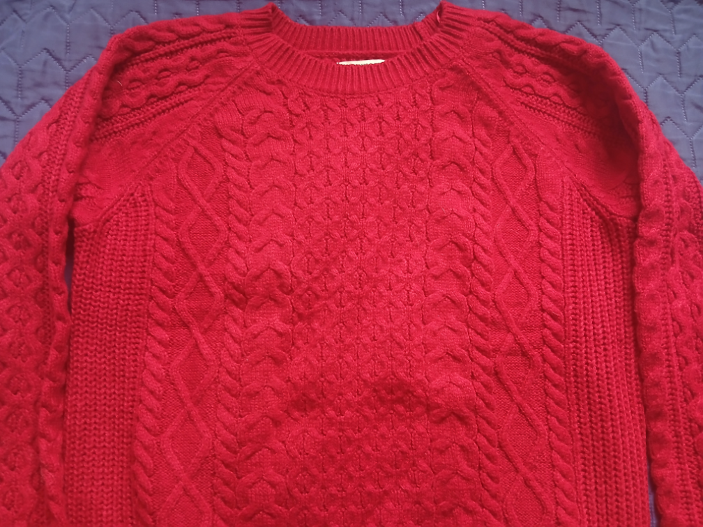Nov House crveni dzemper sa radom, M-L slika #2