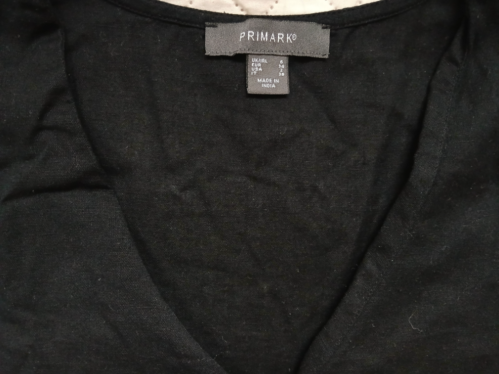 Nova Primark crna haljina sa puf rukavima, 34 slika #3