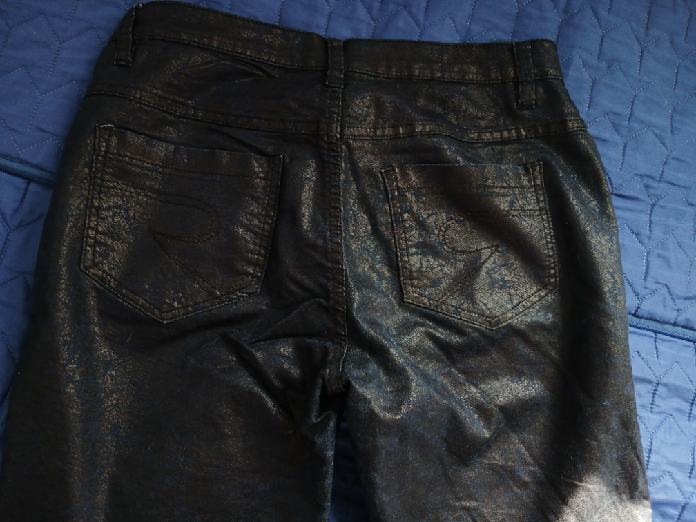 Geisha metalik teget sjajne pantalone, M slika #5