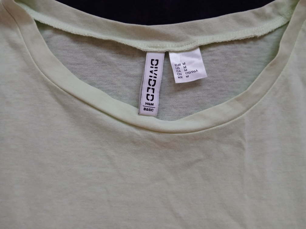 H&M Divided neon svetlo zelena crop majica, M slika #3