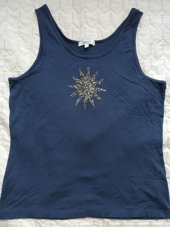 Vento teget-plava viskozna majica sa suncem, 44 slika #1