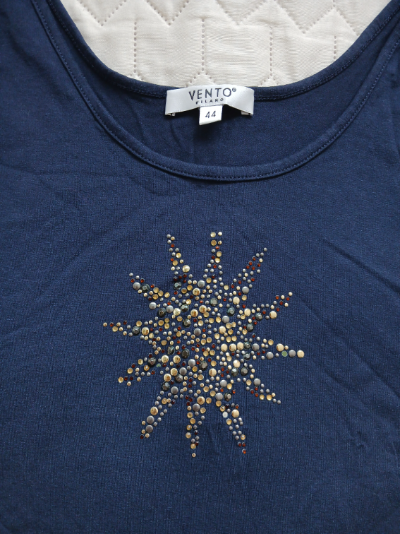 Vento teget-plava viskozna majica sa suncem, 44 slika #2