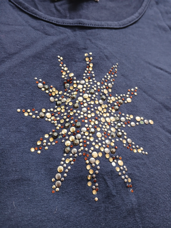 Vento teget-plava viskozna majica sa suncem, 44 slika #3