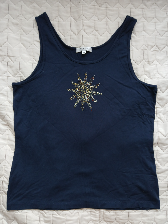 Vento teget-plava viskozna majica sa suncem, 44 slika #4