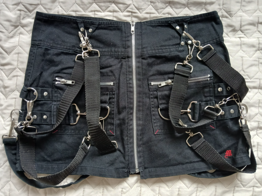 Punk rock gothic metal suknja sa kaisevima, M slika #1