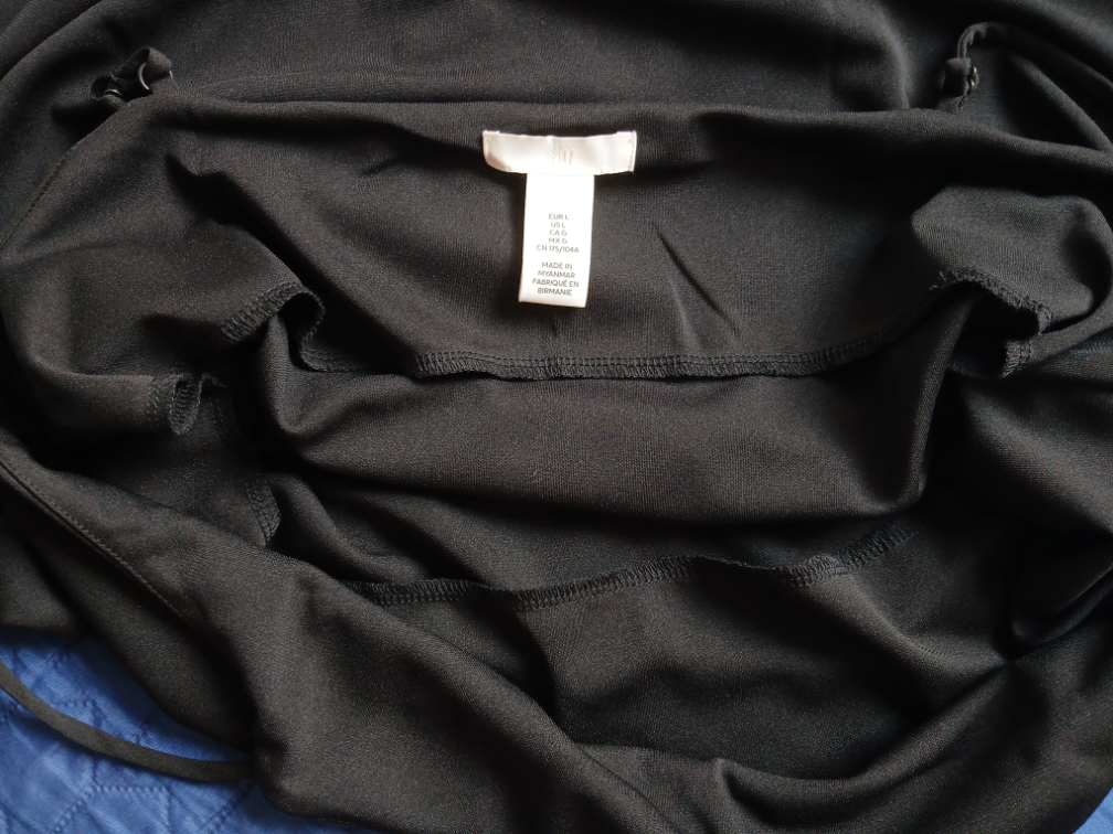 Nova H&M crna midi haljina ravnog kroja, L slika #3