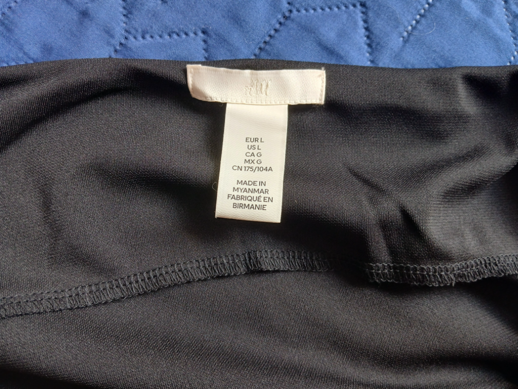 Nova H&M crna midi haljina ravnog kroja, L slika #4