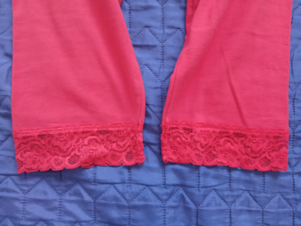 Nove Esmara crvene helanke do kolena sa cipkom,M-L slika #2