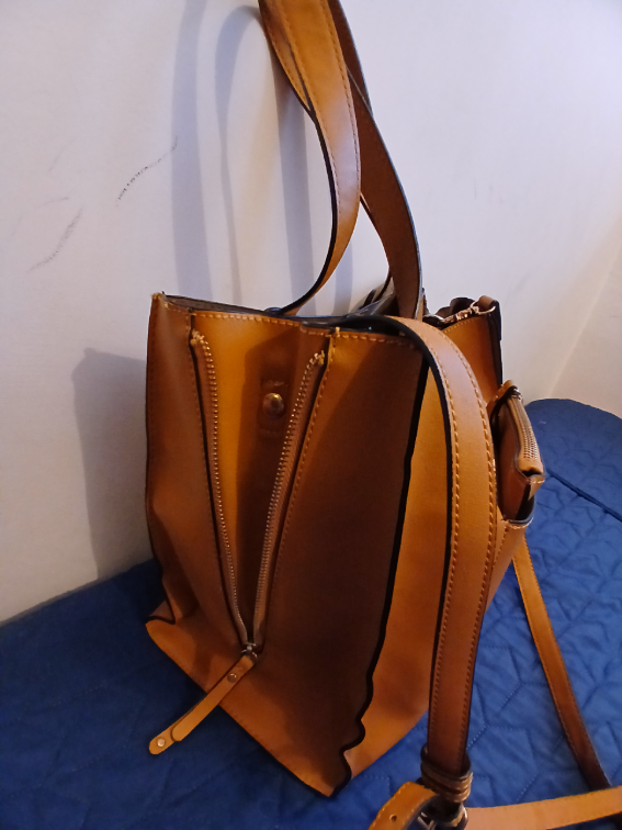 Parfois zuta-oker kozna torba sa novcanikom slika #3