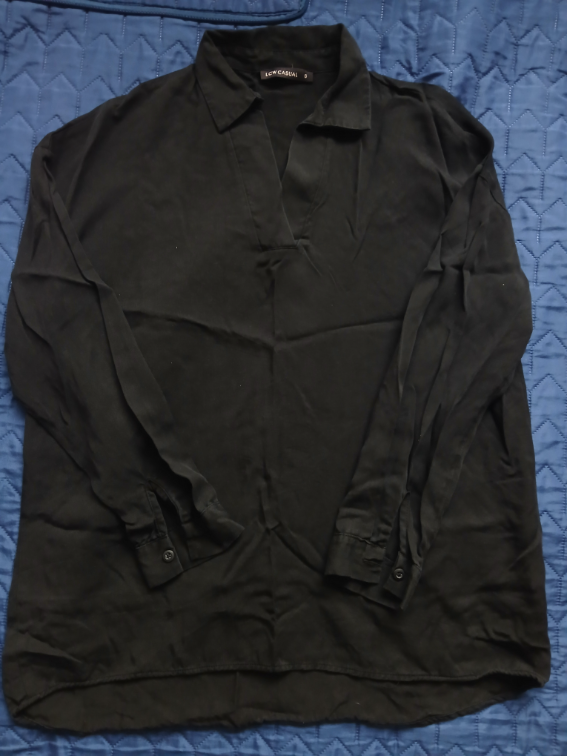 Nova LCW crna liocel casual kosulja, S slika #4