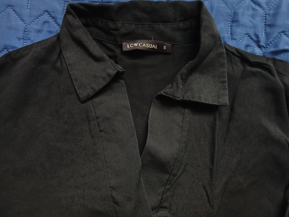 Nova LCW crna liocel casual kosulja, S slika #5