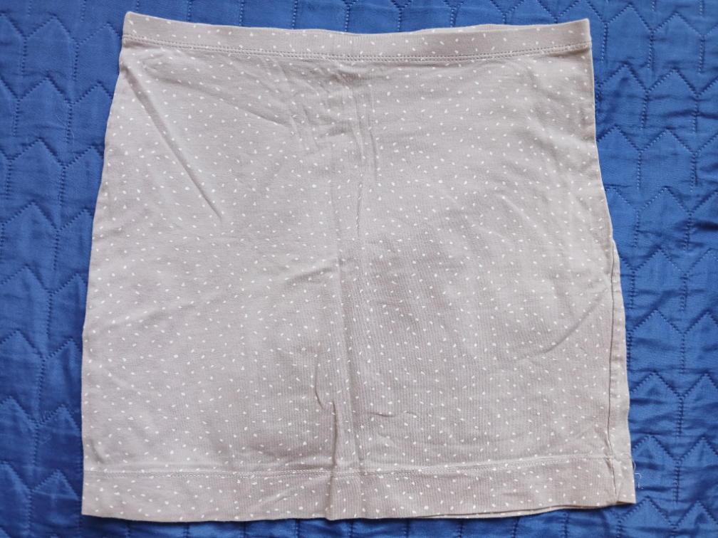 H&M pamucna uska siva mini suknja na tufnice, S slika #1