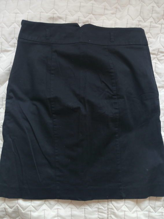 Zara basic crna poslovna mini suknja, M slika #4