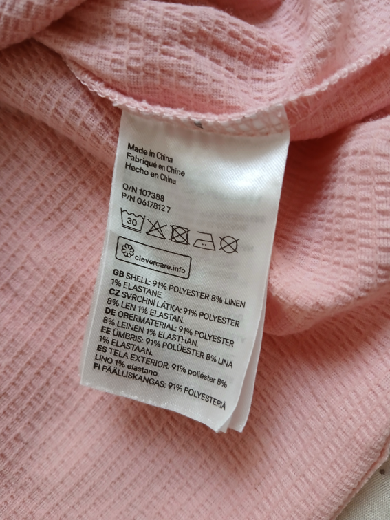 H&M roze kosuljica/bluza spustenih ramena, L slika #4