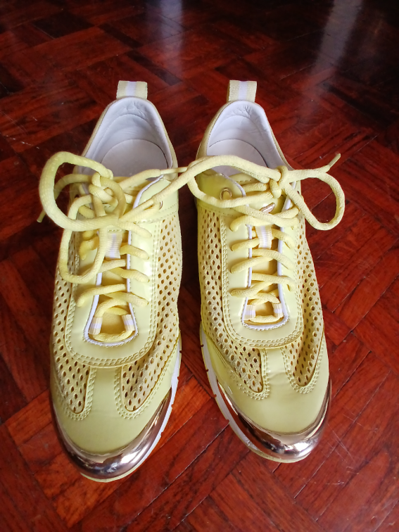 Geox Respira drecavo zute kozne-platnene patike,37 slika #2