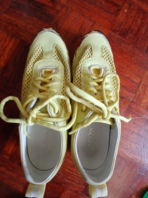 Geox Respira drecavo zute kozne-platnene patike,37 slika #5