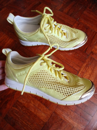 Geox Respira drecavo zute kozne-platnene patike,37