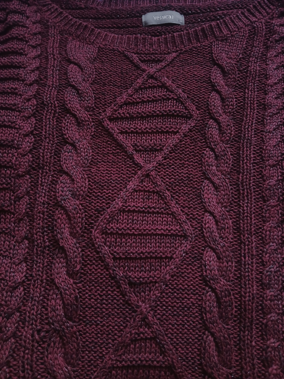 C&A Yessica burgundy/bordo dzemper, L-XL slika #2