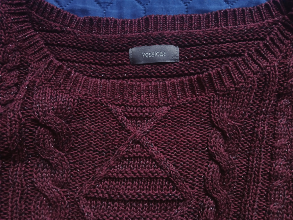 C&A Yessica burgundy/bordo dzemper, L-XL slika #3