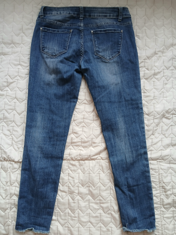 Italijanske teksas farmerke secenih nogavica, L-XL slika #3