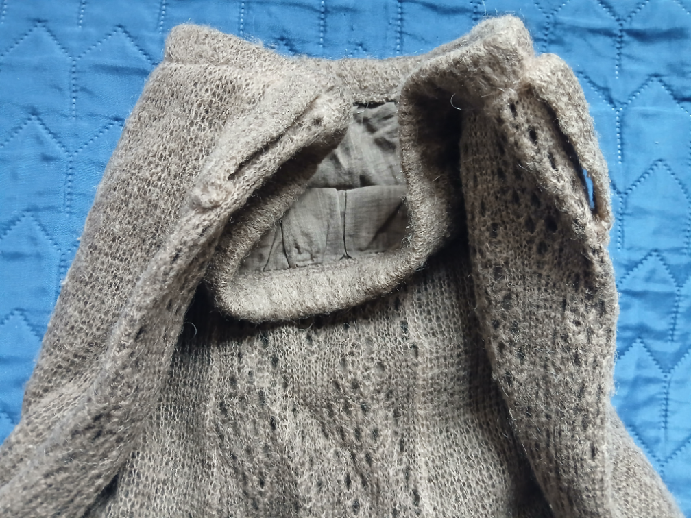 Vunena braon midi suknja sa cipkanom podsuknjom, M slika #5