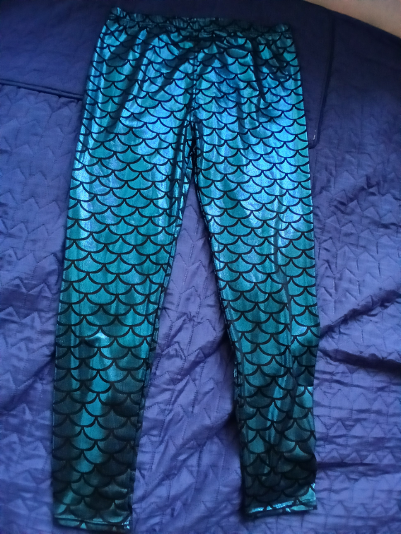 Nove lude "Sirena" plave metalik helanke, XL slika #1