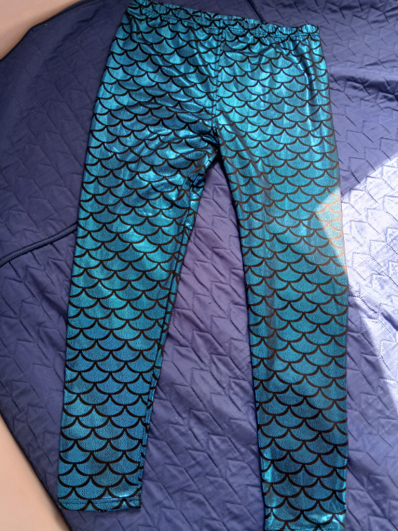 Nove lude "Sirena" plave metalik helanke, XL slika #2