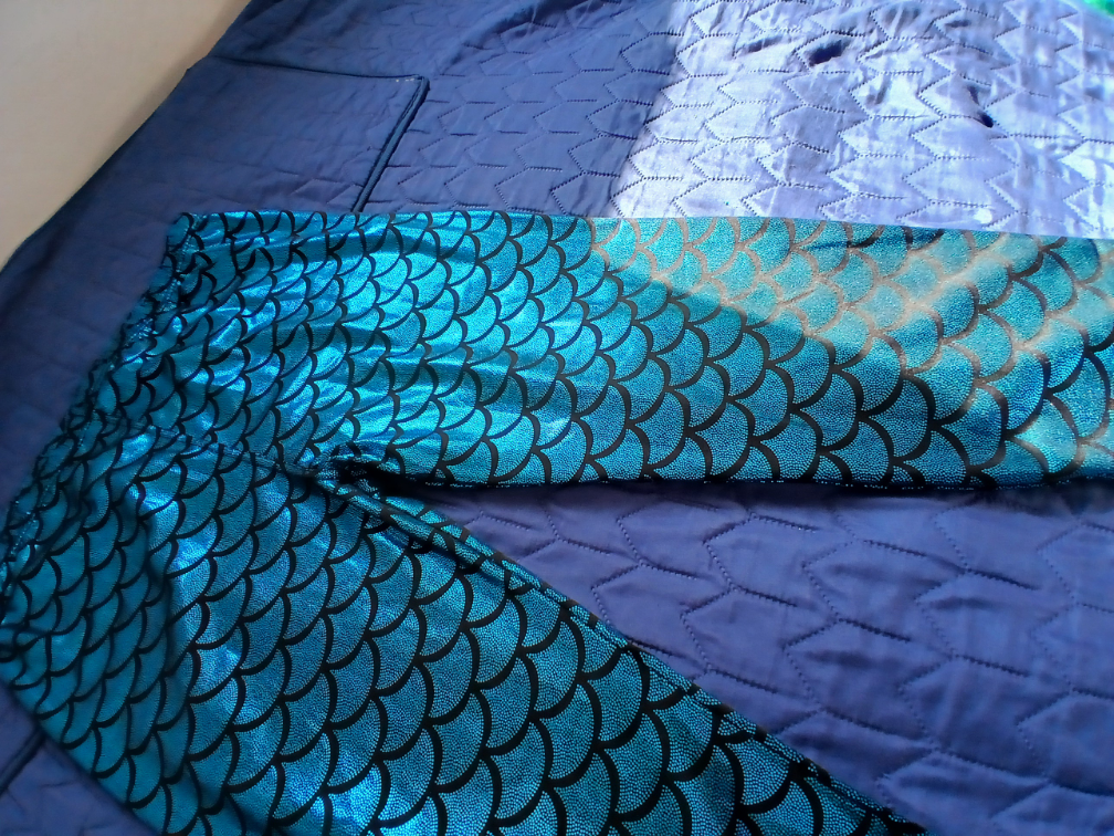 Nove lude "Sirena" plave metalik helanke, XL slika #4