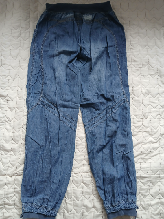 Siroke teksas pantalone/salvare na lastis, M-L slika #4