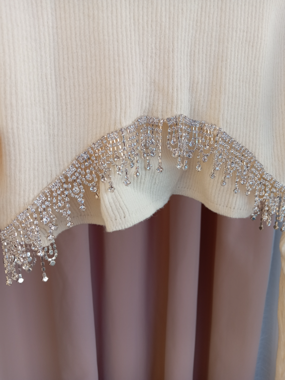 Zara crop top sa kristalima slika #2