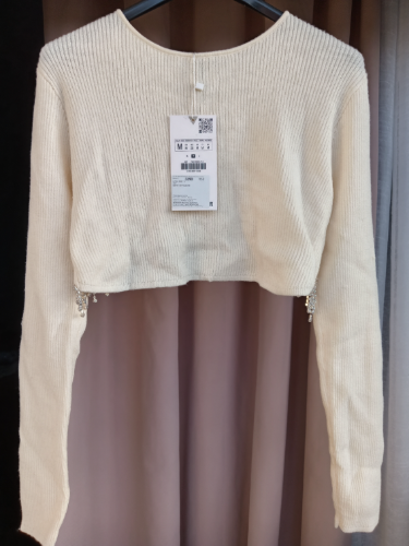 Zara crop top sa kristalima