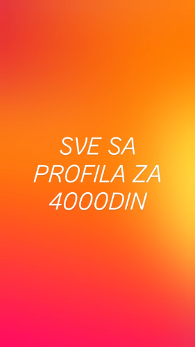 SVE SA PROFILA ZA 4000DIN