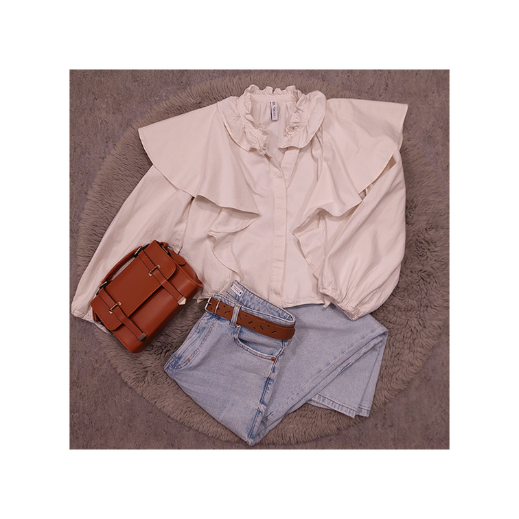 ZARA bela kosulja sa karnerima slika #1