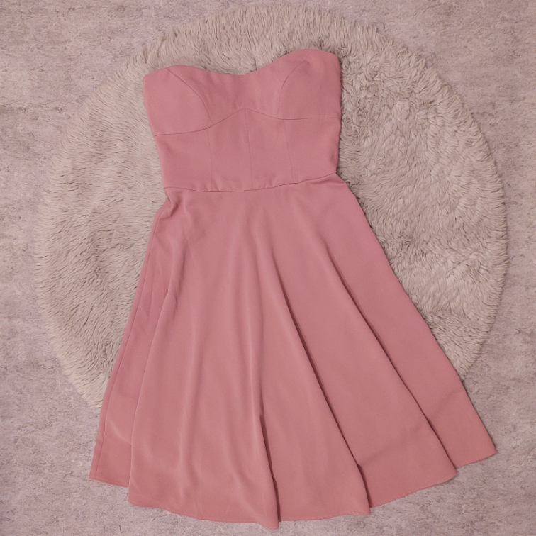 Midi svecana haljina roza boje slika #2