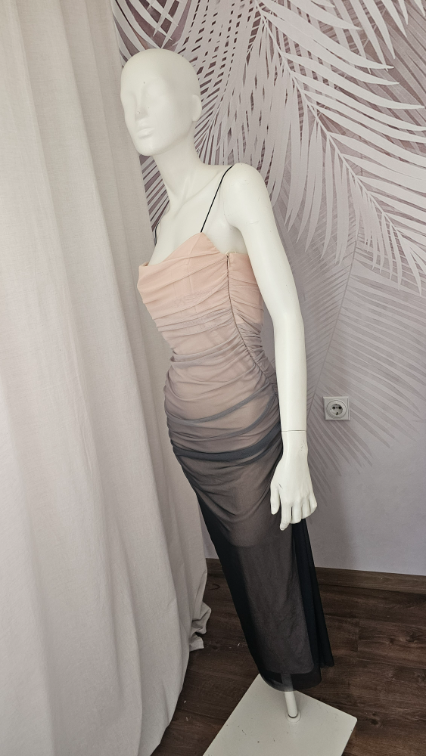 Nova Zara haljina mesh roze siva M slika #2